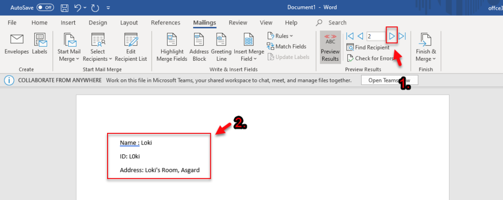 word for mac 2011 mail merge with excel