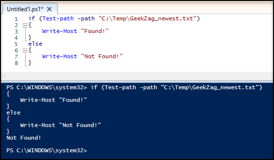 Powershell Check If File Exists