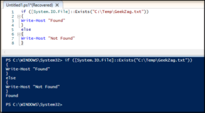 Powershell Check If File Exists With Full Samples - GeekZag