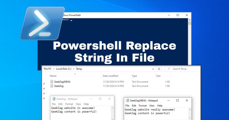 Powershell Replace String In File Easiest Way To Replace GeekZag