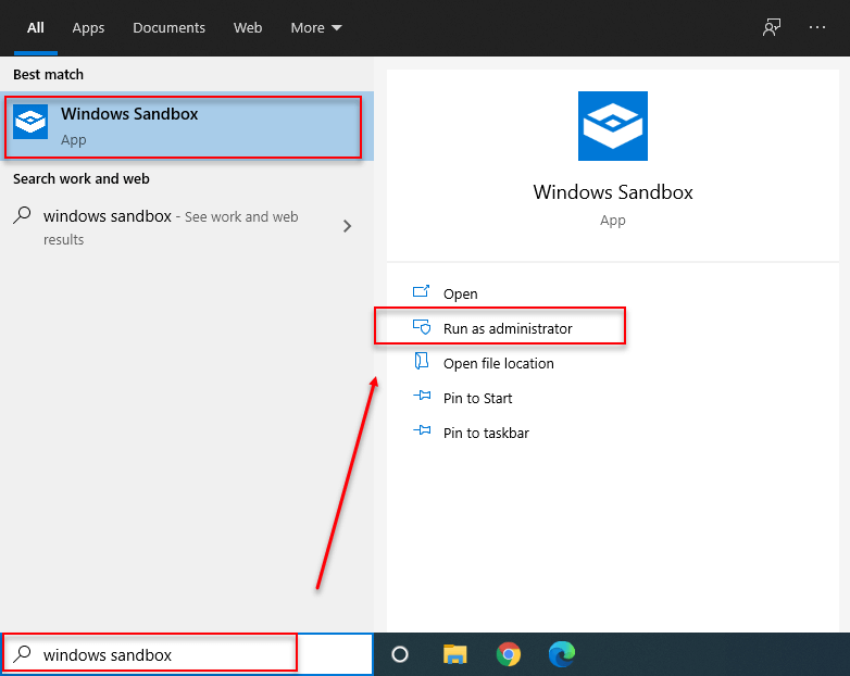 How To Use Windows 10 Sandbox