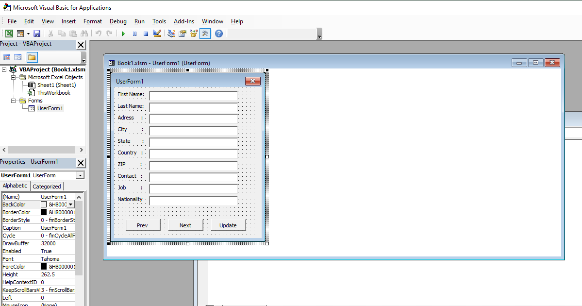 How To Create Userform In Excel