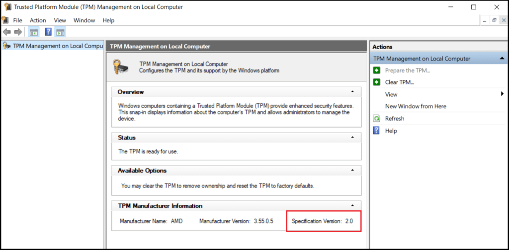 How To Check TPM Version