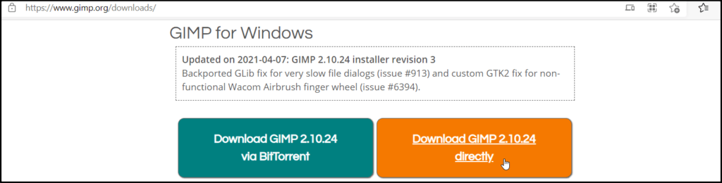 download gimp for windows offline install