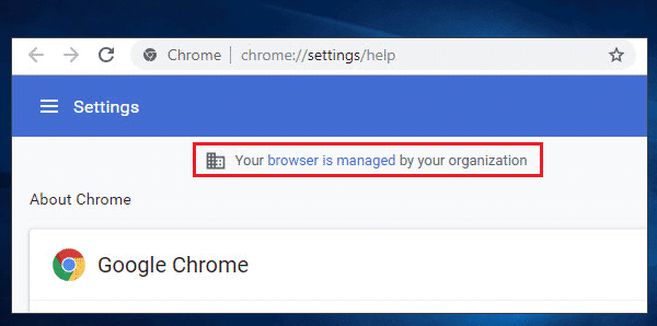 Your Browser Is Managed By Your Organization