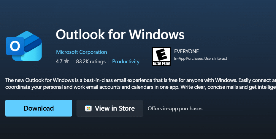 download microsoft outlook