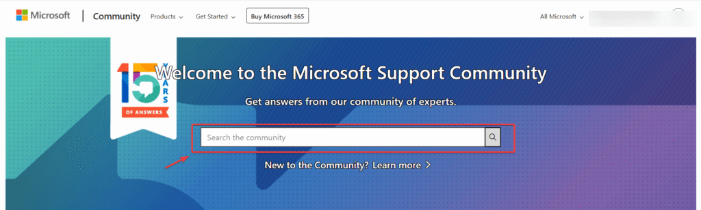 microsoft support community