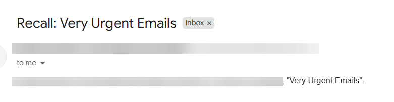 outlook email recalled