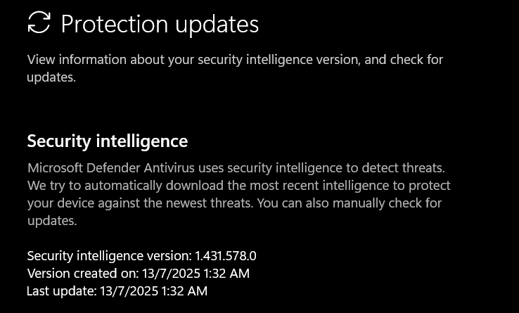 update windows security signatures manually windows