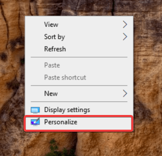 windows 10 how to open personalize menu