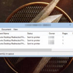 check current print jobs in queue windows