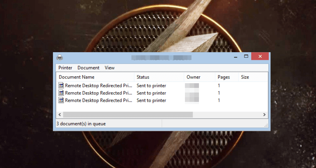 check current print jobs in queue windows