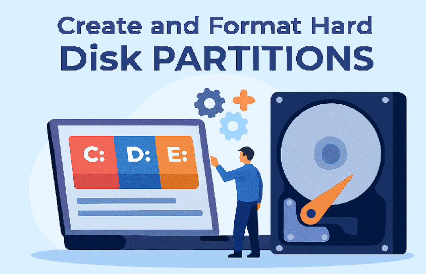 create and format hard disk partitions