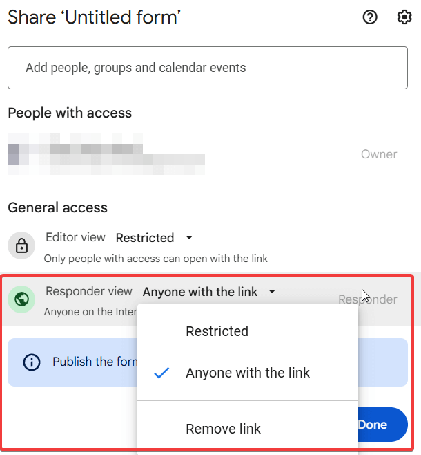 how to create a google form