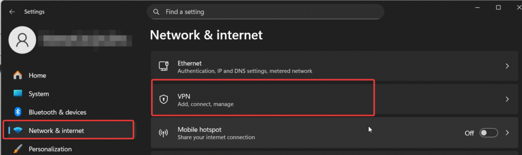 set up a secure vpn connection windows