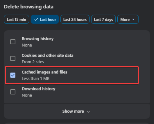 how to clear cache in Chrome