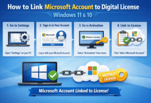 How to Link Microsoft Account To Digital License Windows 11 & 10
