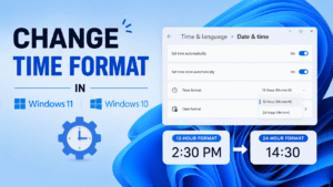 illustration of Change Time Format in Windows
