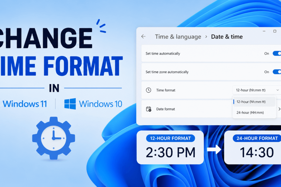 illustration of Change Time Format in Windows
