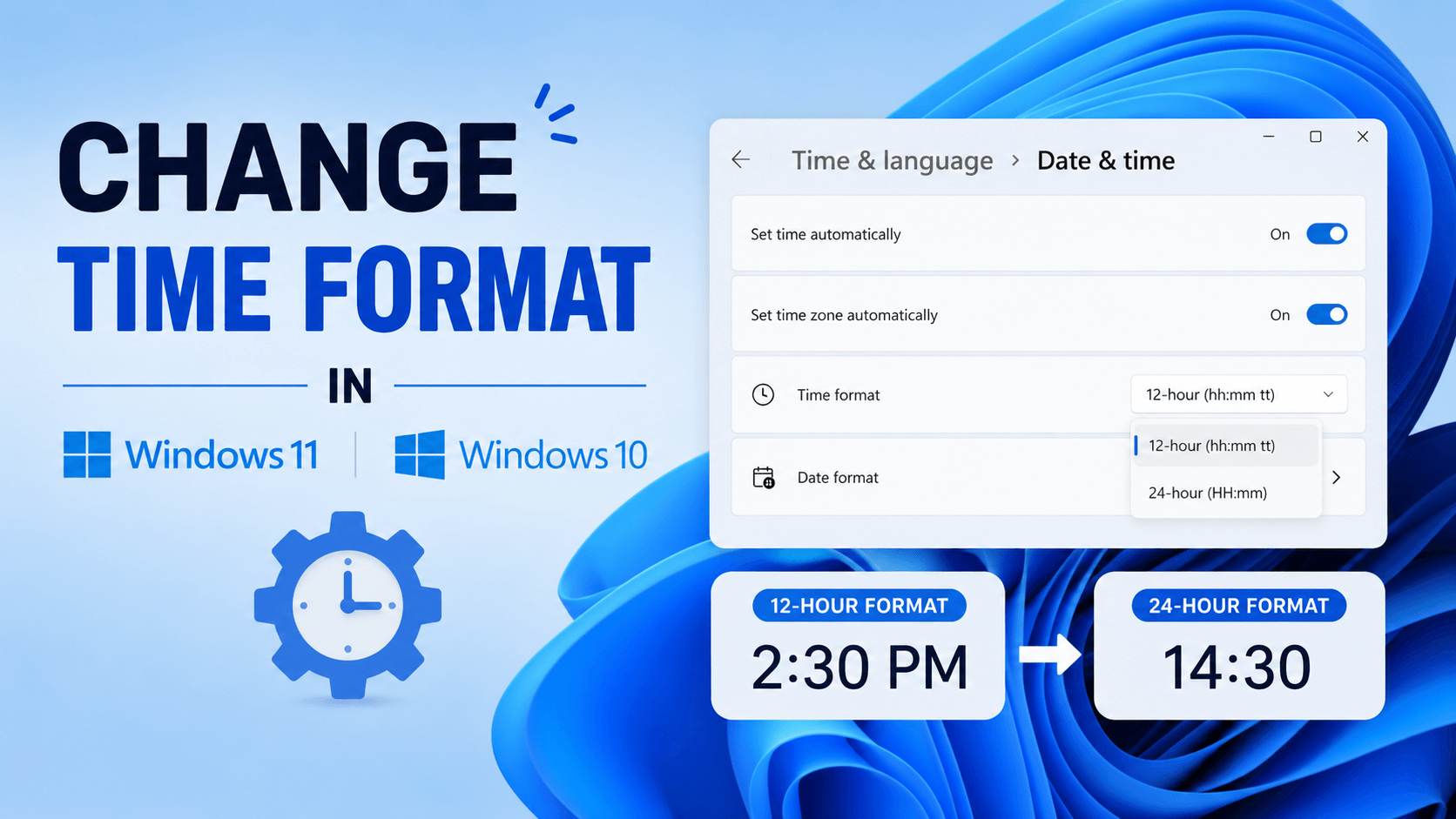 illustration of Change Time Format in Windows